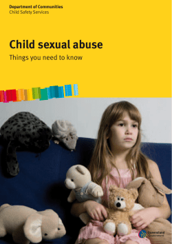 Child sexual abuse Things you need to know Department of Communities