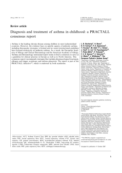 Diagnosis and treatment of asthma in childhood: a PRACTALL consensus report