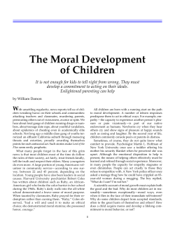 The Moral Development of Children Article 35