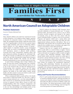 North American Council on Adoptable Children Position Statement January/February 2013