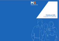 Childhood MS – a guide for parents