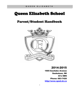 Queen Elizabeth School  Parent/Student Handbook 2014-2015