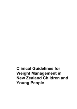 Clinical Guidelines for Weight Management in New Zealand Children and Young People
