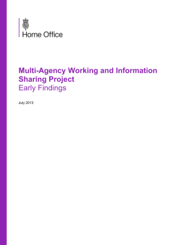Multi-Agency Working and Information Sharing Project Early Findings