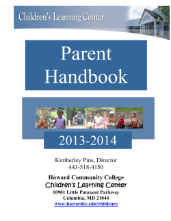 Parent Handbook  2013-2014