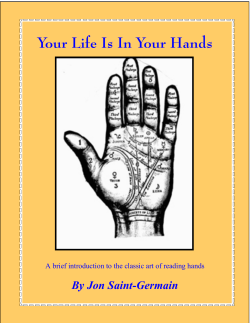 Your Life Is In Your Hands  By Jon Saint-Germain