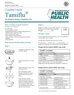 Tamiflu  ® Creating Liquid