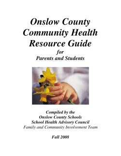 Onslow County Community Health Resource Guide