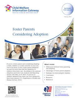 Foster Parents Considering Adoption
