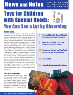 News Notes Toys for Children with Special Needs: