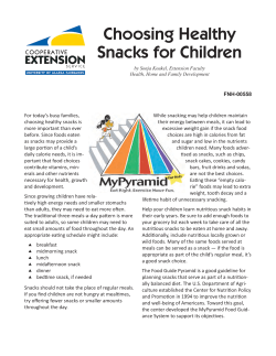 Choosing Healthy Snacks for Children
