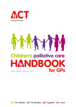 for GPs Children’s  palliative