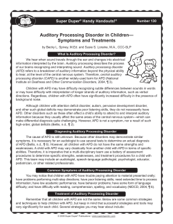 Auditory Processing Disorder in Children— Symptoms and Treatments Super Duper Handy Handouts!