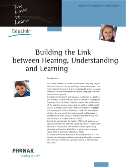 Building the Link between Hearing, Understanding and Learning EduLink