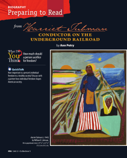 Harriet Tubman CONDUCTOR ON THE UNDERGROUND RAILROAD from