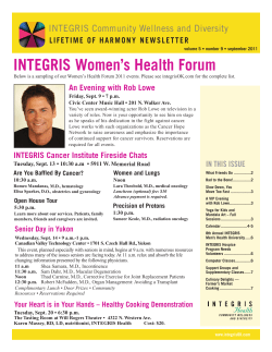 INTEGRIS Women’s Health Forum INTEGRIS Community Wellness and Diversity