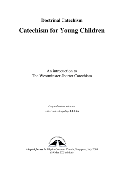 Catechism for Young Children Doctrinal Catechism  An introduction to