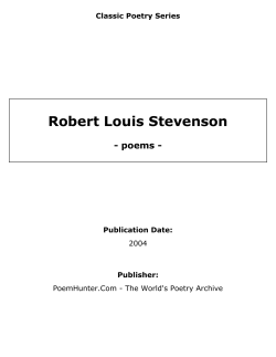 Robert Louis Stevenson - poems - Classic Poetry Series Publication Date:
