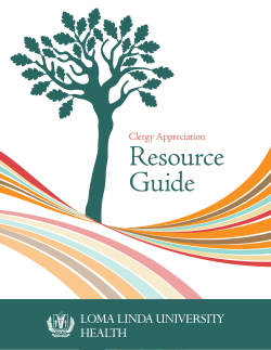 Resource Guide Clergy Appreciation