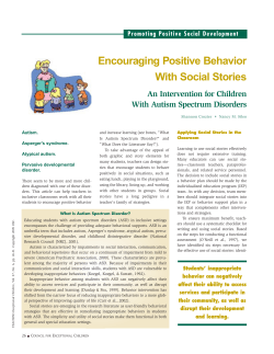 Encouraging Positive Behavior With Social Stories An Intervention for Children
