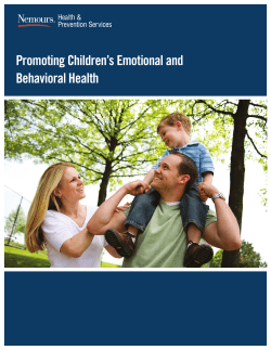 Promoting Children’s Emotional and Behavioral Health