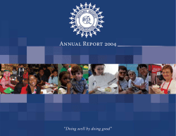 Annual Report 2004 “Doing well by doing good”