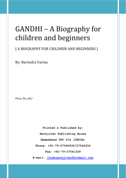 GANDHI – A Biography for children and beginners