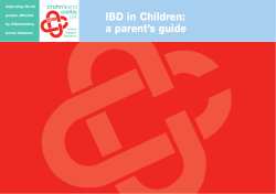 IBD in Children: a parent’s guide Improving life for people affected