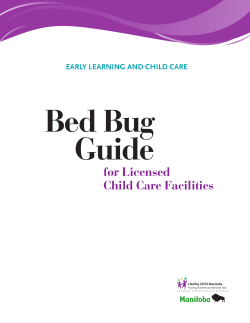 Bed Bug Guide for Licensed Child Care Facilities