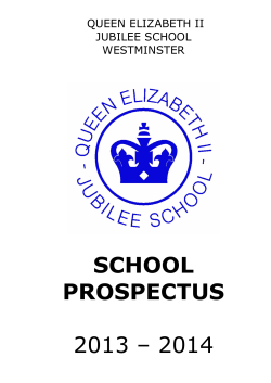 SCHOOL PROSPECTUS  2013 – 2014