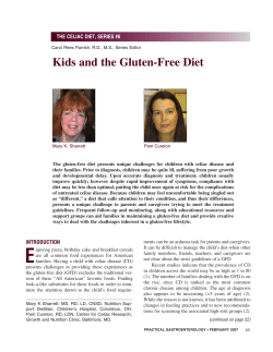 Kids and the Gluten-Free Diet THE CELIAC DIET, SERIES #6