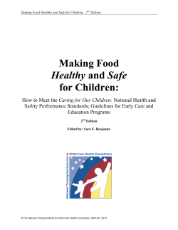 Making Food for Children: Healthy