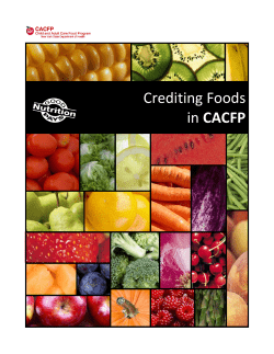 Crediting Foods CACFP