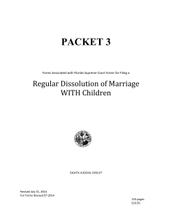 PACKET 3 Regular Dissolution of Marriage WITH Children