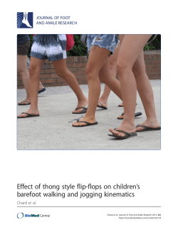 ’s Effect of thong style flip-flops on children Chard et al.