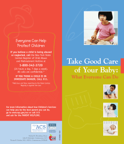 Take Good Care of Your Baby: Everyone Can Help Protect Children