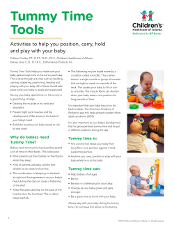 Tummy Time Tools Activities to help you position, carry, hold