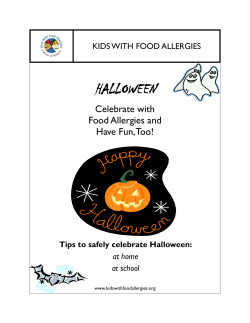 HALLOWEEN  Celebrate with Food Allergies and