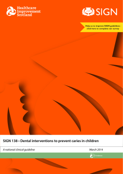 SIGN 138 • Dental interventions to prevent caries in children