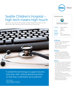 Seattle Children’s Hospital – high-tech means high-touch