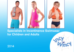 2014 Specialists in Incontinence Swimwear for Children and Adults