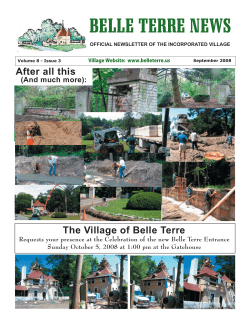 BELLE TERRE NEWS After all this The Village of Belle Terre