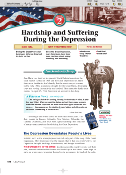 Hardship and Suffering During the Depression