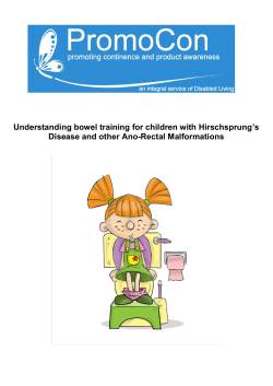 ’s Understanding bowel training for children with Hirschsprung