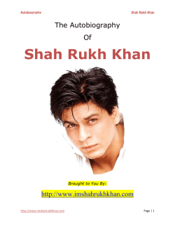 Shah Rukh Khan  The Autobiography Of