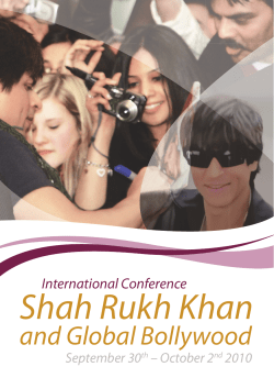 Shah Rukh Khan and Global Bollywood International Conference September 30