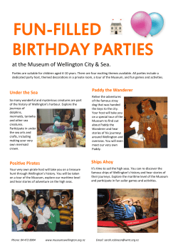 FUN-FILLED BIRTHDAY PARTIES at the Museum of Wellington City &amp; Sea.