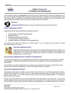 Using in Children and Adolescents Aripiprazole