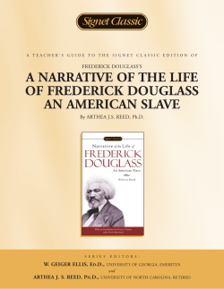A NARRATIVE OF THE LIFE OF FREDERICK DOUGLASS AN AMERICAN SLAVE