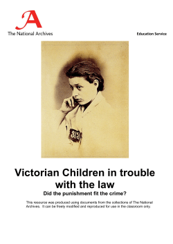 Victorian Children in trouble with the law Education Service